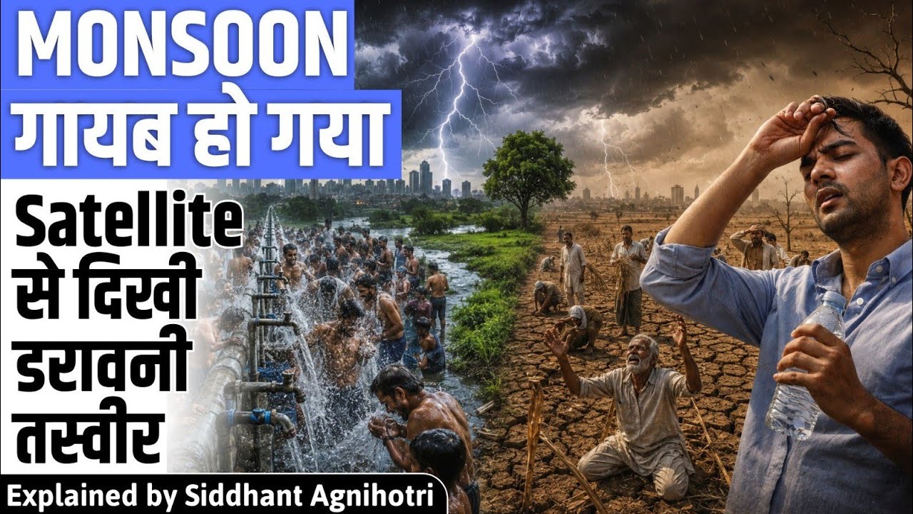 Warning signs for India : Monsoon disappeared( Monsoon explained)