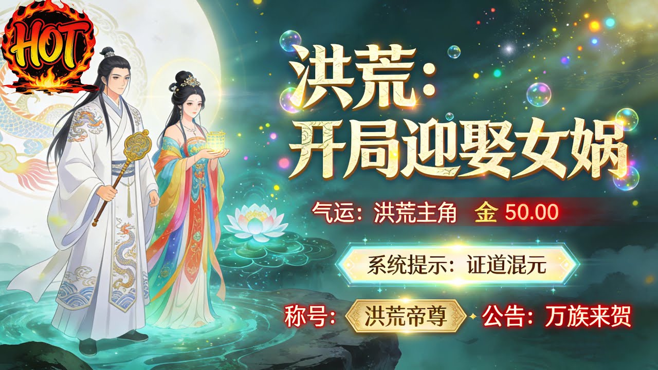 ✨【强推】《洪荒：开局迎娶女娲》1--99集穿越洪荒，柳青与女娲结为道侣，并迎来了女儿柳灵儿。绑定“最强奶爸系统”后，他的人生信条只剩一条，宠女儿#穿越 #末世 #异能 ##动态漫画 漫野推文