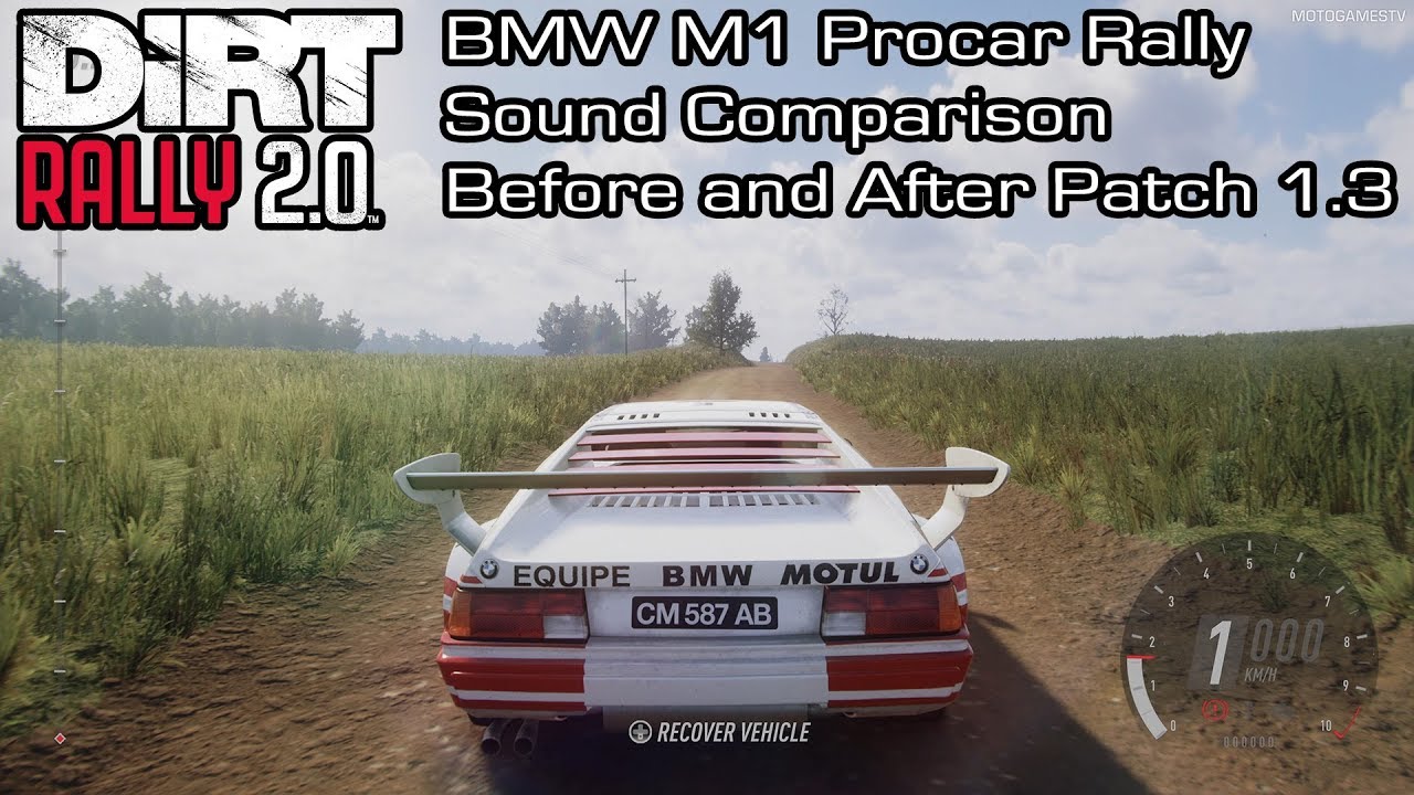 DiRT Rally 2.0 - BMW M1 Procar Rally Sound Comparison - Before and After Patch 1.3