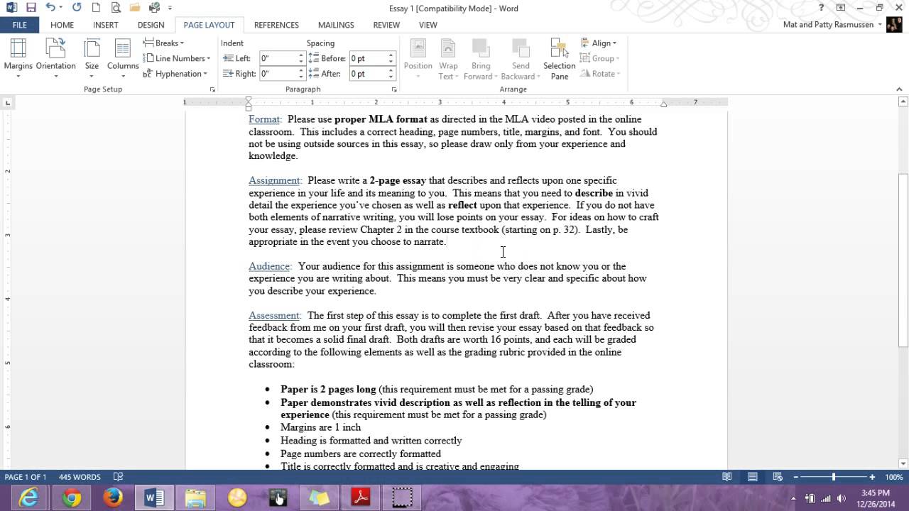 WR060 Narrative Overview