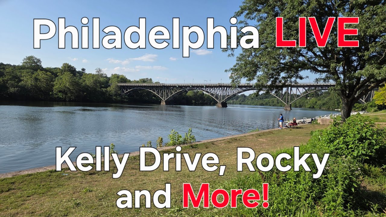 LIVE Walk On Famous Kelly Drive Trail Philadelphia!  Come See and Say Hi! 7/21