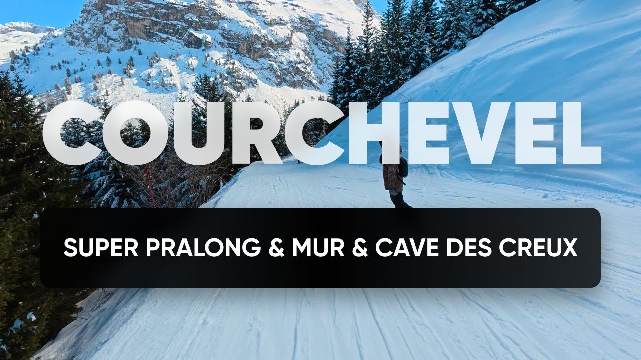 Super Pralong (Blue) Mur (Black) Cave des Creux (Red) Courchevel Ski Resort, 3 Valleys, France