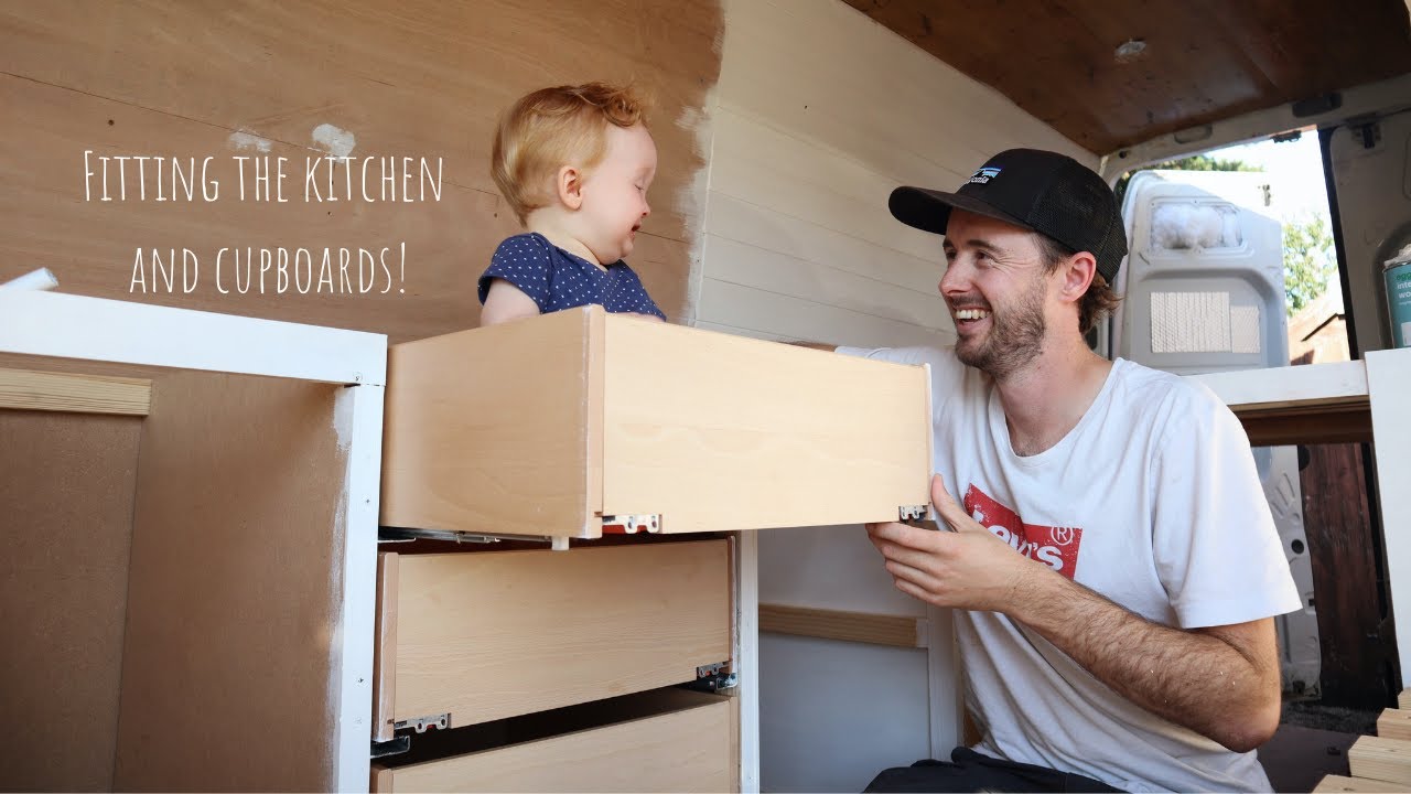 BUILDING CUSTOM CUPBOARDS AND DRAWERS! | EP7 | Sprinter Van Conversion
