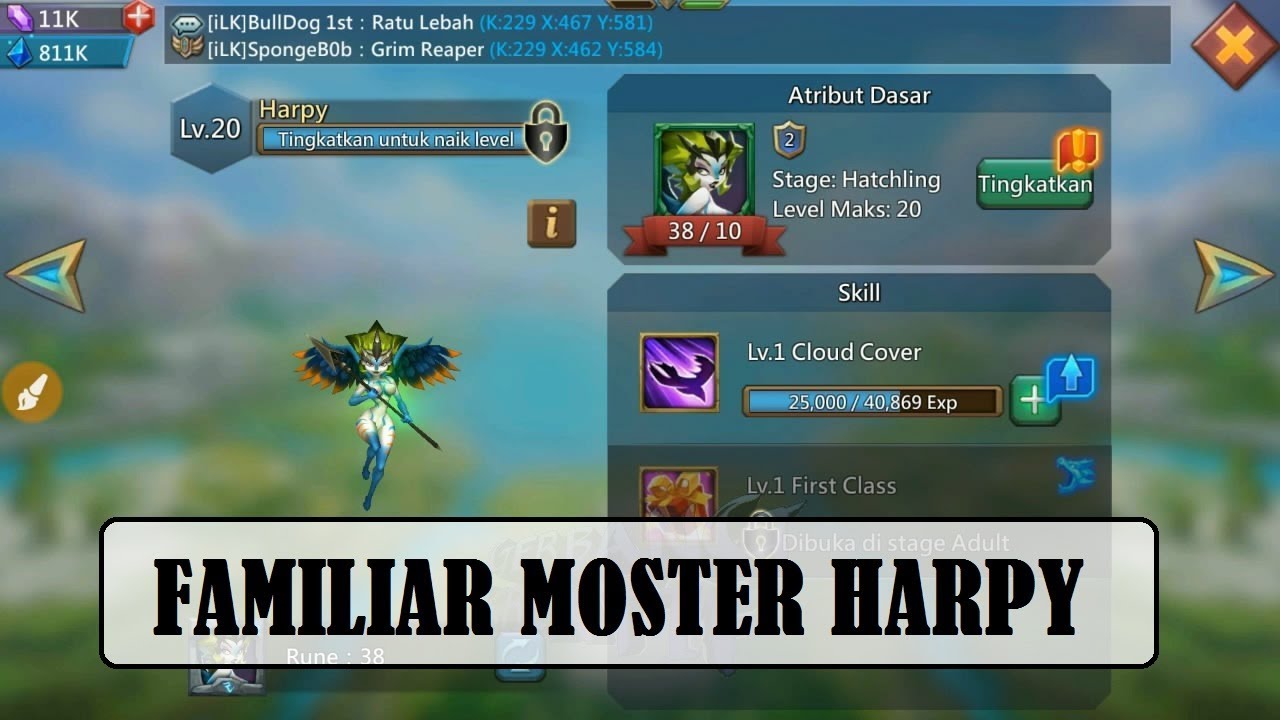 LORDS MOBILE - SKILAS SKIL FAMILIAR HARPY