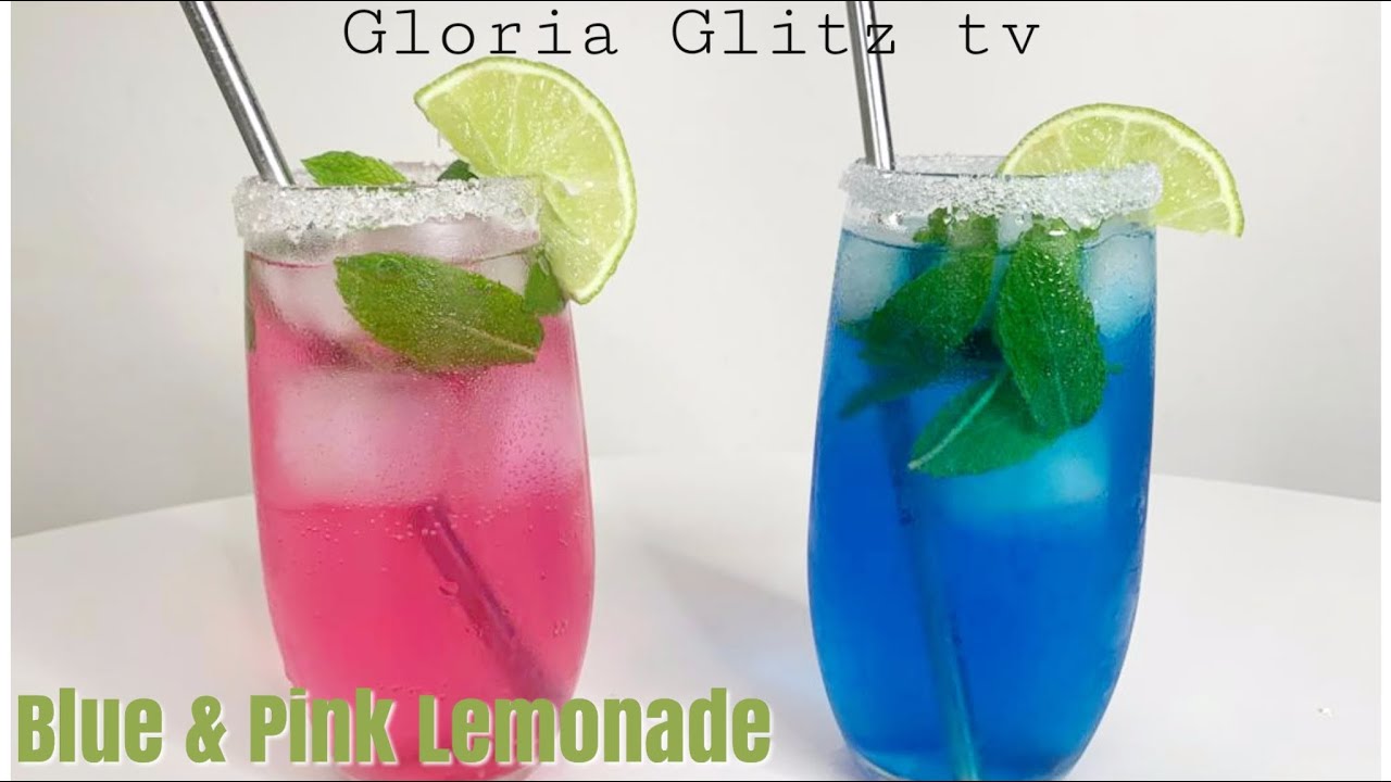 Blue and  Pink Lemonade || Blue & Pink Lagoon Mocktail without syrup