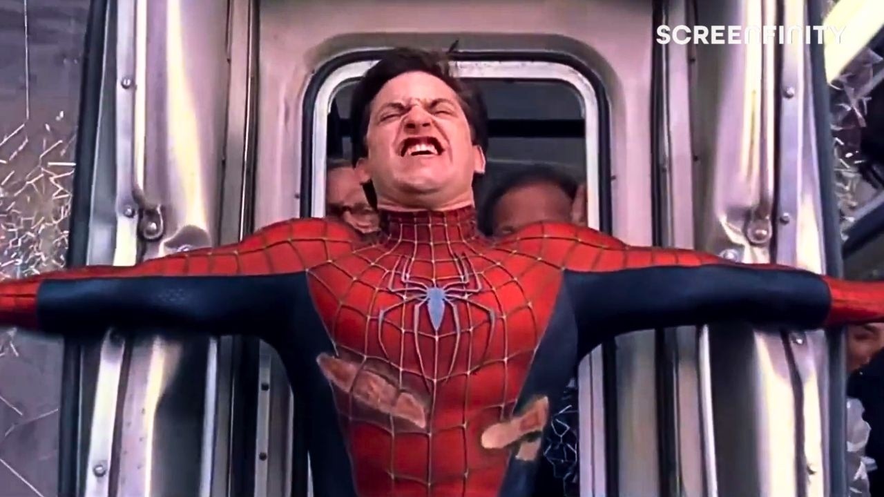 Spider-Man Saves a Train Crash | Spider-Man 2 (2004) | Screenfinity