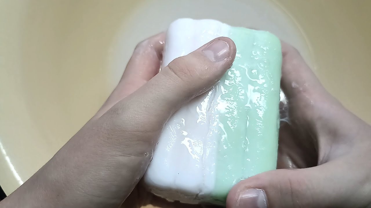 Асмр🥒Размокшая прилипушка Эвиса🌼 Asmr Soaked Soap 🍏🧼