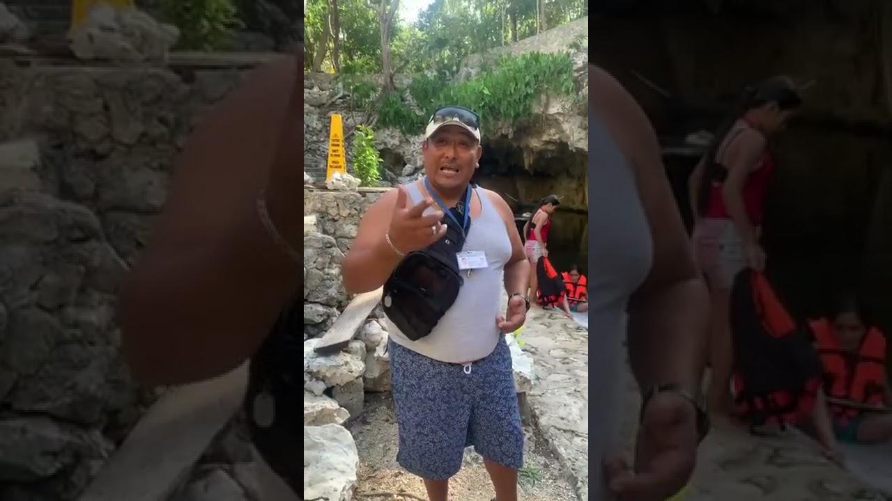 visitando cenote 