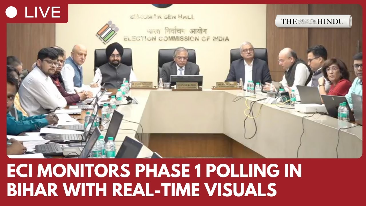 ECI monitors Bihar Assembly election phase 1 polling with real-time visuals from monitoring room