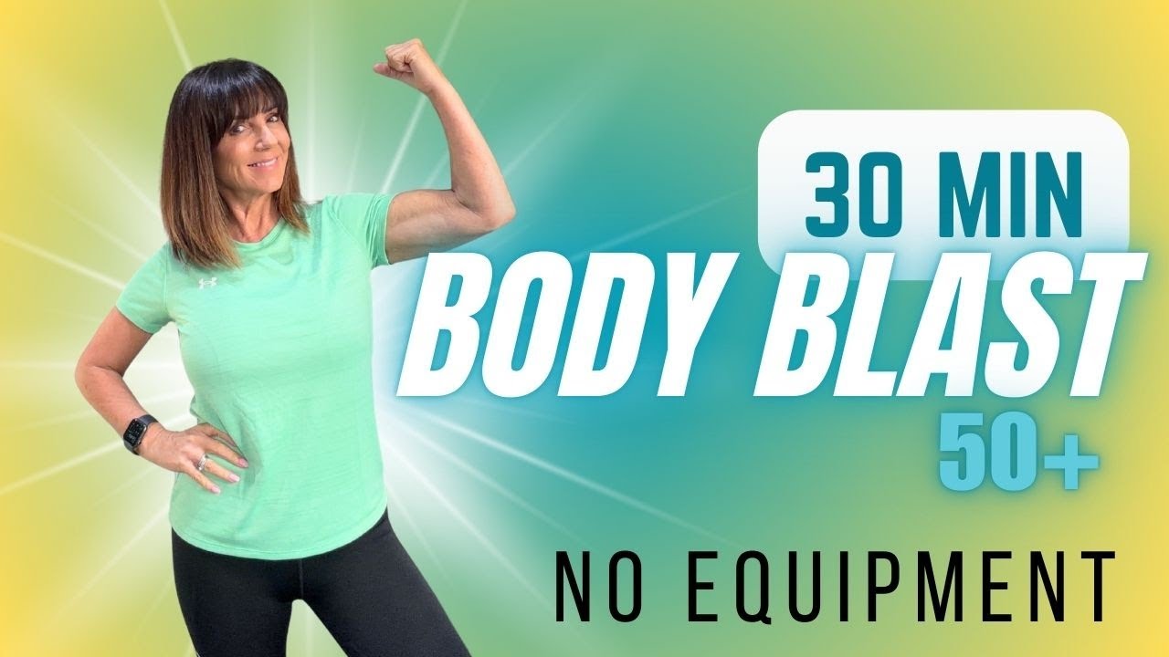 30-минутная взрывная тренировка на всё тело для женщин старше 50 лет | Без оборудования — быстрое...