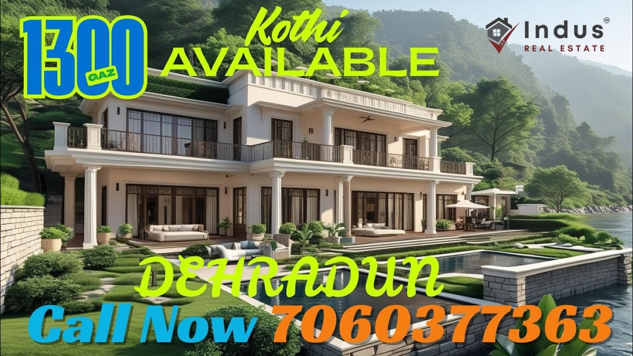 Luxury Kothi 3 bhk for sale in Dehradun | 1300 gaz land | Garden | 7060377363 #dehradunproperty