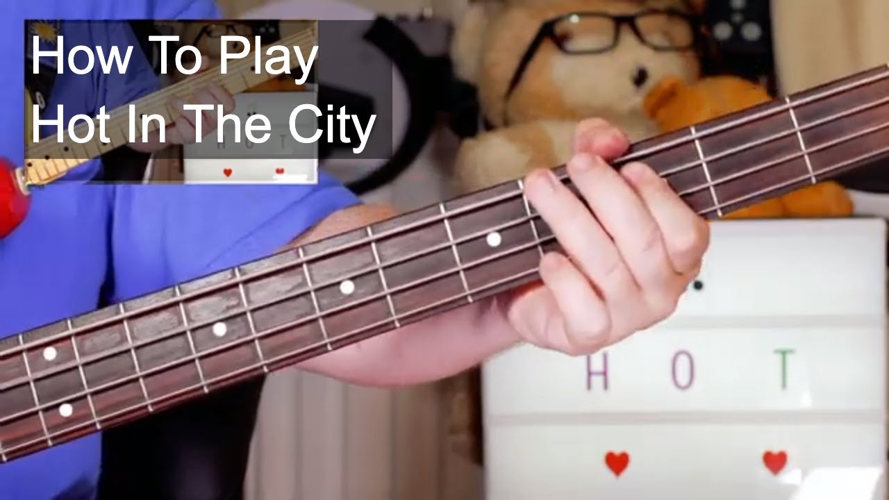'Hot In The City' Billy Idol Guitar & Bass Lesson