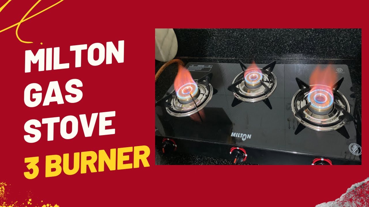 MILTON Premium 3 Burner Black Manual Ignition Glass Top Gas Stove| Unboxing | Review