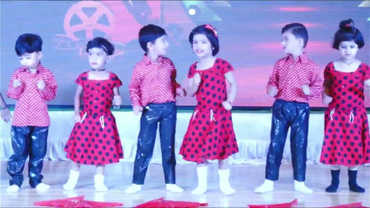 Nursery Retro Dance - Sunny Smile Preschool Annual Day 2023