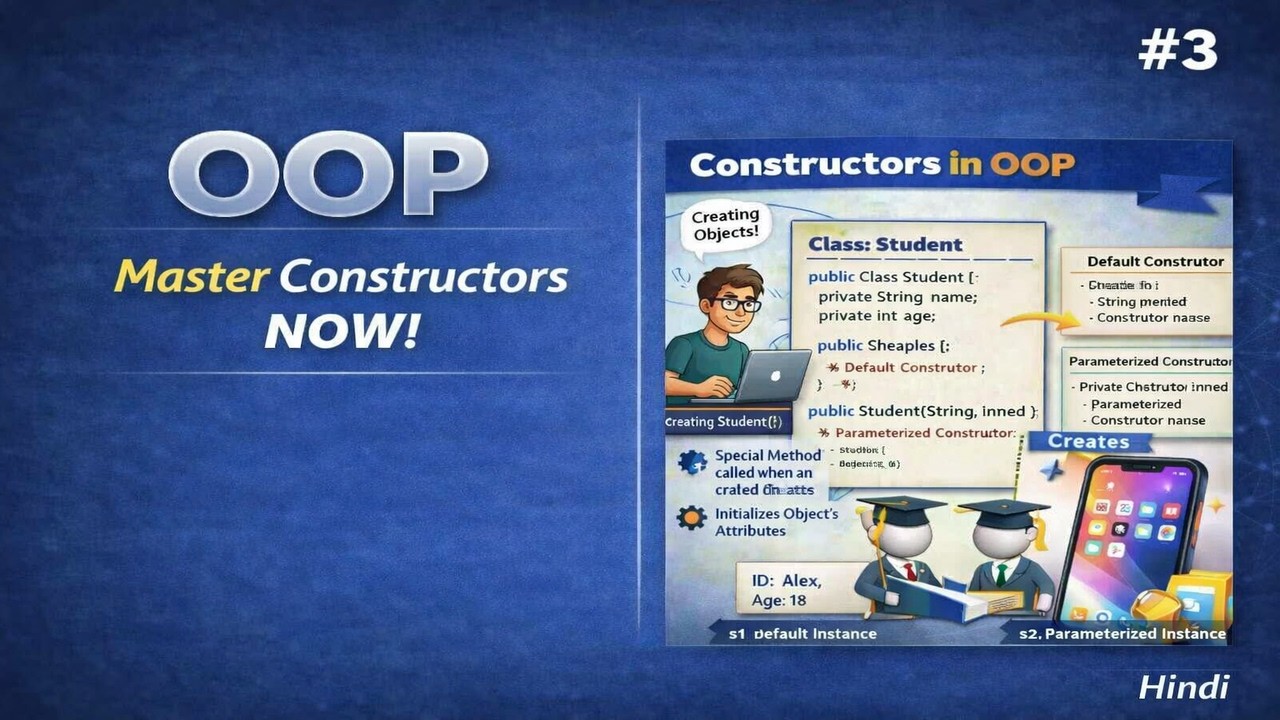 Constructors in OOP | C# OOP Tutorial for Beginners in Hindi | Types of Constructors with Examples