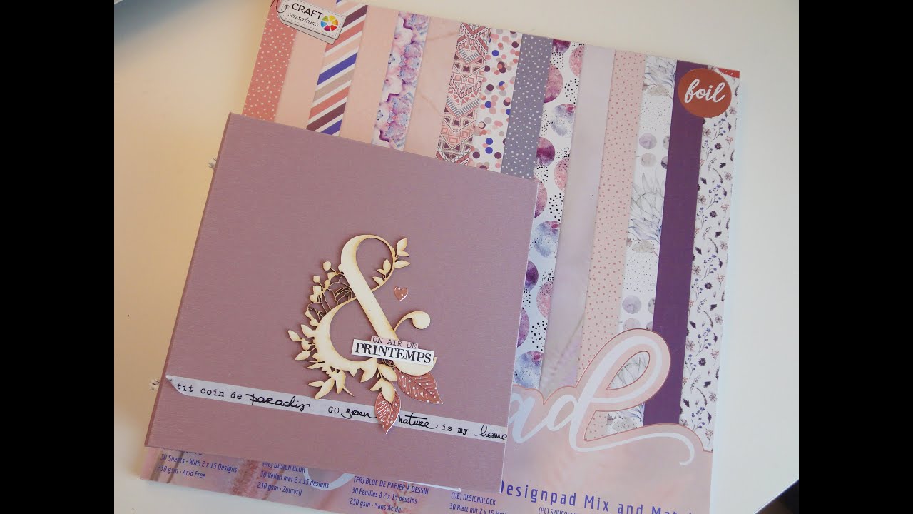 Mini album printemps avec bloc Action