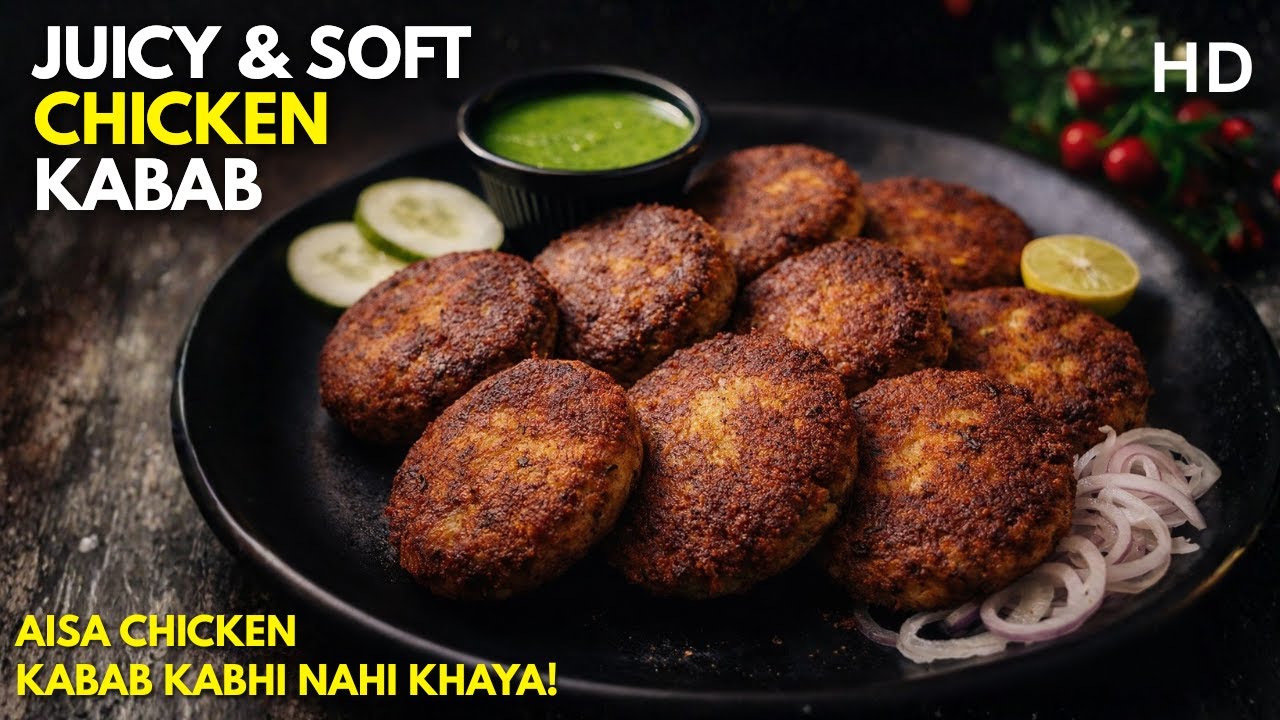 Juicy Chicken Kabab Recipe 🔥 | Hotel Style Soft & Crispy Kabab at Home | Easy Chicken Snack