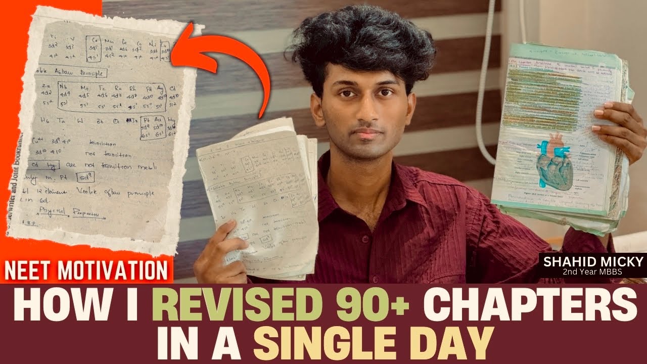 How I Revised 90+ Chapters In A Single Day🔥And Got A Seat In Govt Medical College💯Shahid Micky