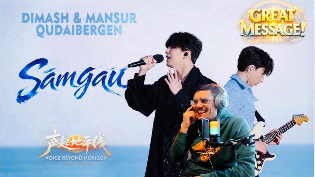 DIMASH & MANSUR - FIRST TIME HEARING - SAMGAU - LIVE VOICE BEYOND HORIZON | UK SINGER KEV REACTS