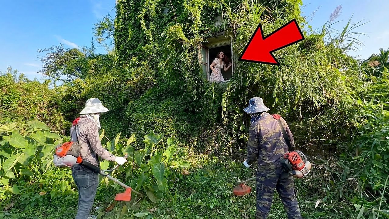Full house was horribly overgrown with weeds causing girl to run away | Transformation satisfying