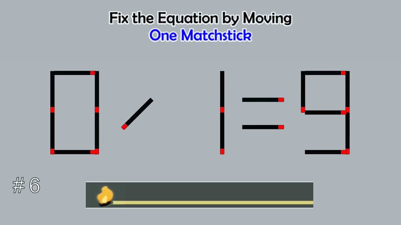 Matchstick Studio #  | Fix the math equation by moving one or two matchsticks |Logic puzzles