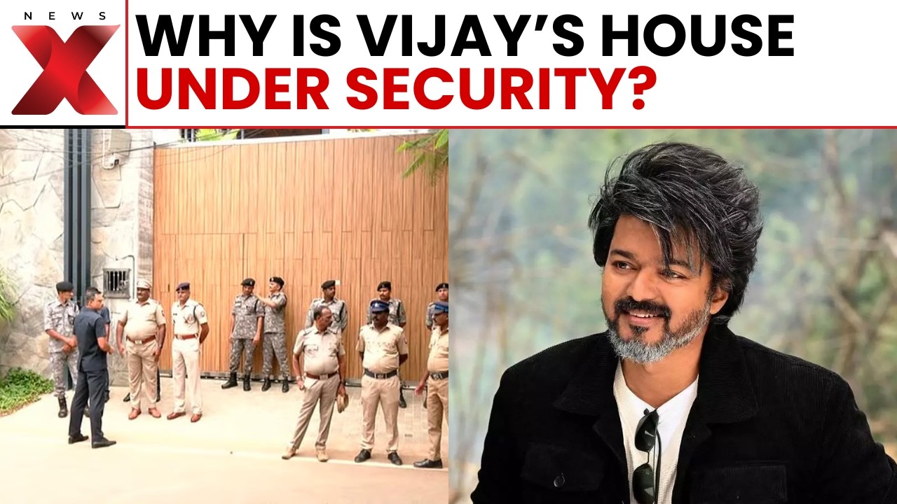 Massive Security Lockdown Outside Vijay&rsquo;s Chennai Residence! | NewsX