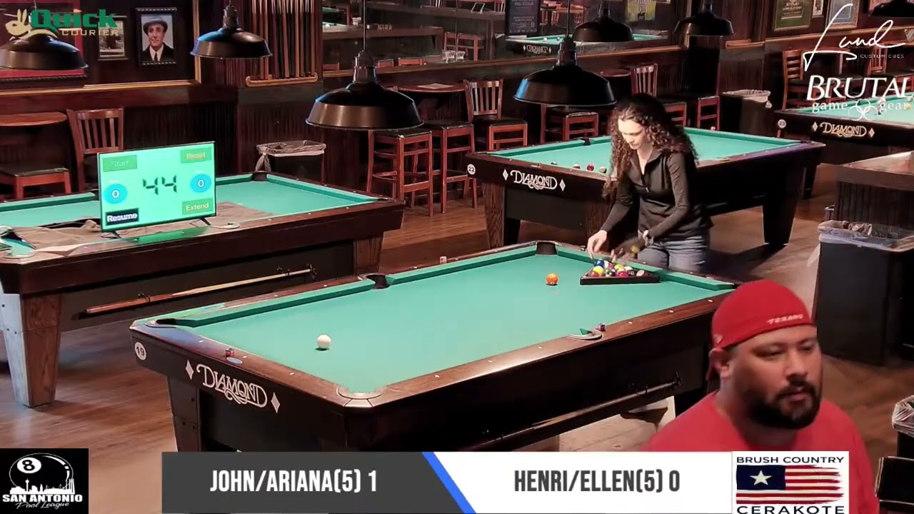 John/Ariana vs Henri/Ellen  :  Jack and Jill Quick Courier Pool Tour