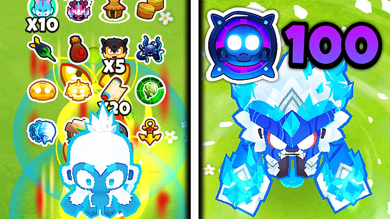 Czy Ice Monkey 0-0-0 jest silniejszy niż PARAGON NA 100 LVL? - Bloons TD 6