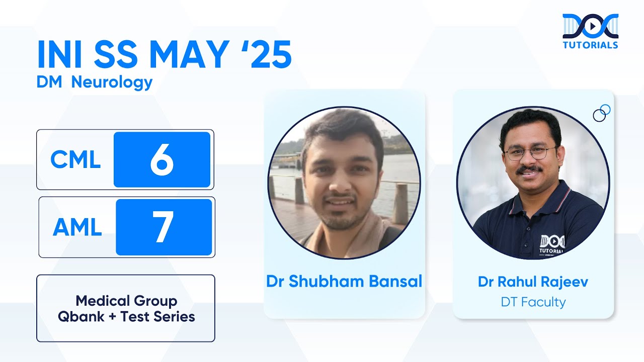 INI-SS May 25, CML 6 and AML 7 in DM Neurology, Dr Shubham Bansal shares his success story.