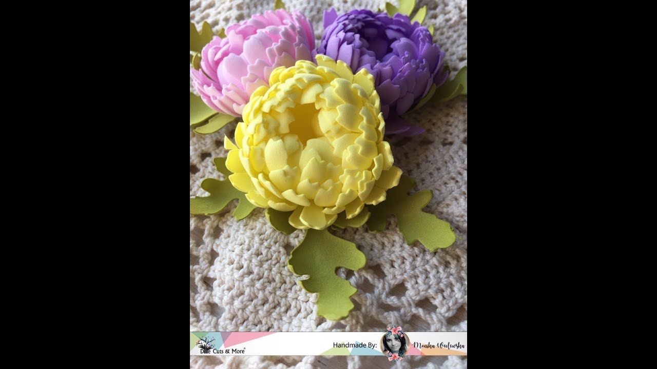 Foamiran chrysanthemum flowers by Monika Weclewska
