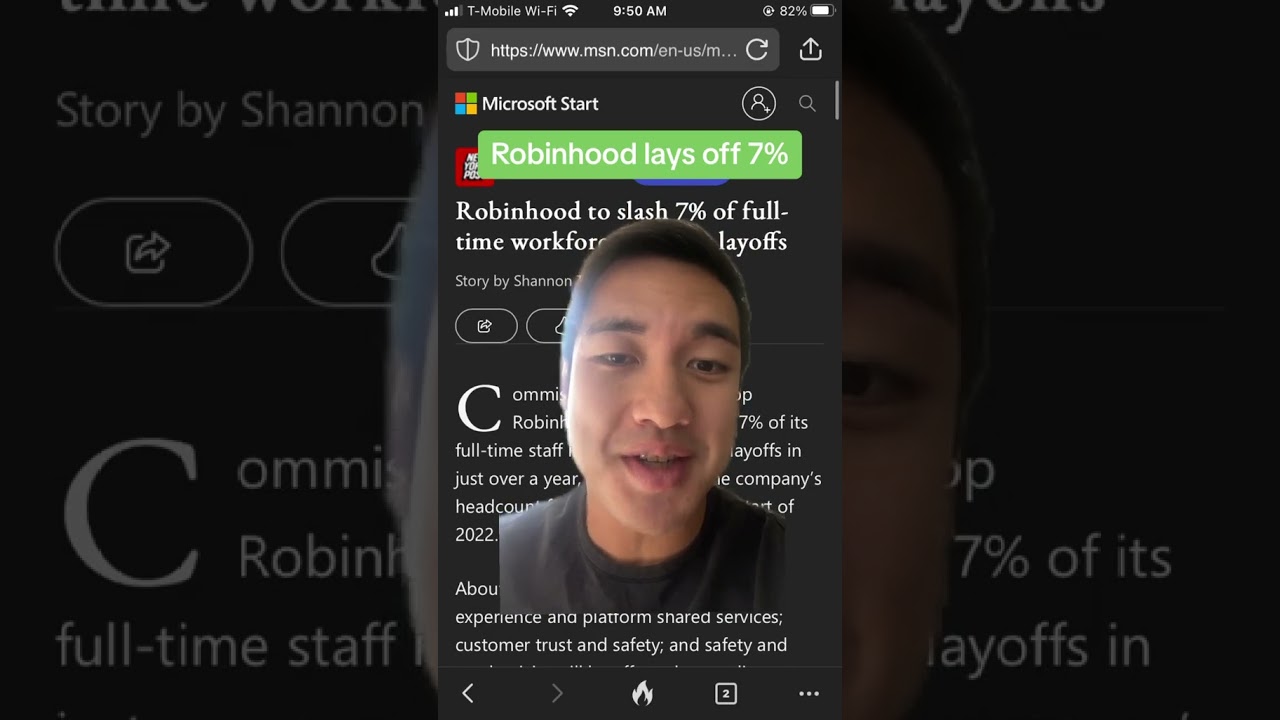 Robinhood lays off 7% #robinhood #layoffs #techlayoffs