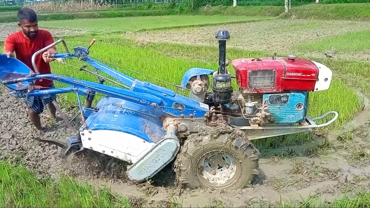 Amazing Power Tiller Engine Tilling Land[Power Tiller]Power Tiller Video Tractor | Amazing Machine!
