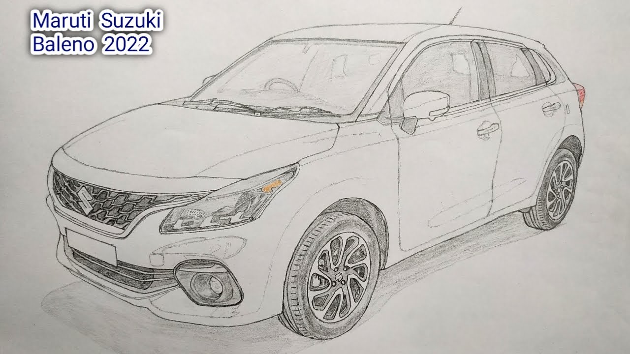 How To Draw | Maruti Suzuki Baleno 2022 | Baleno 2022 Drawing | Car Drawing