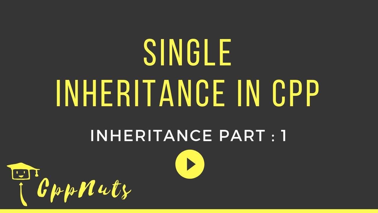 Single Inheritance In C++