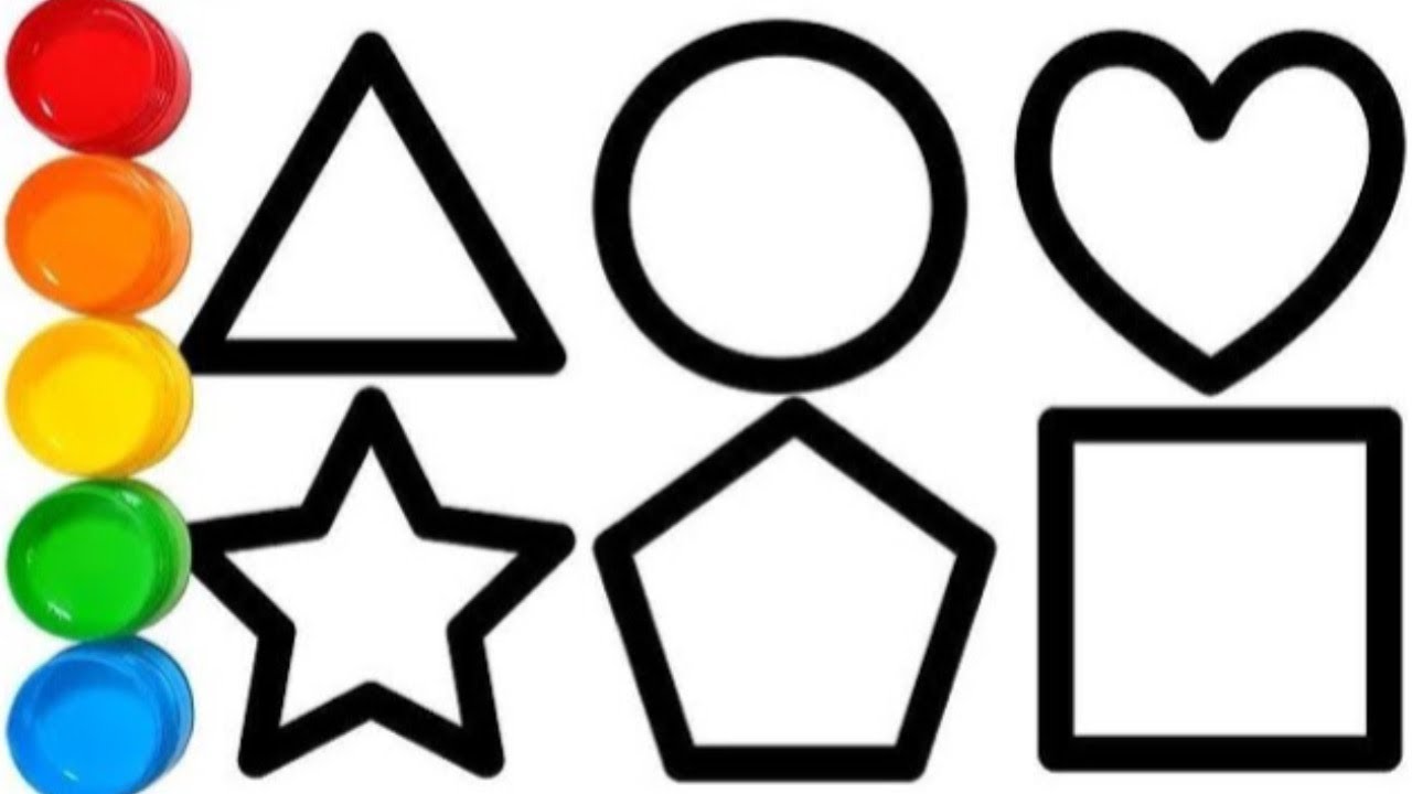 Shapes drawing for kids | Shapes Names | Learn 2d shapes | Colour for toddlers | Shapes for kids