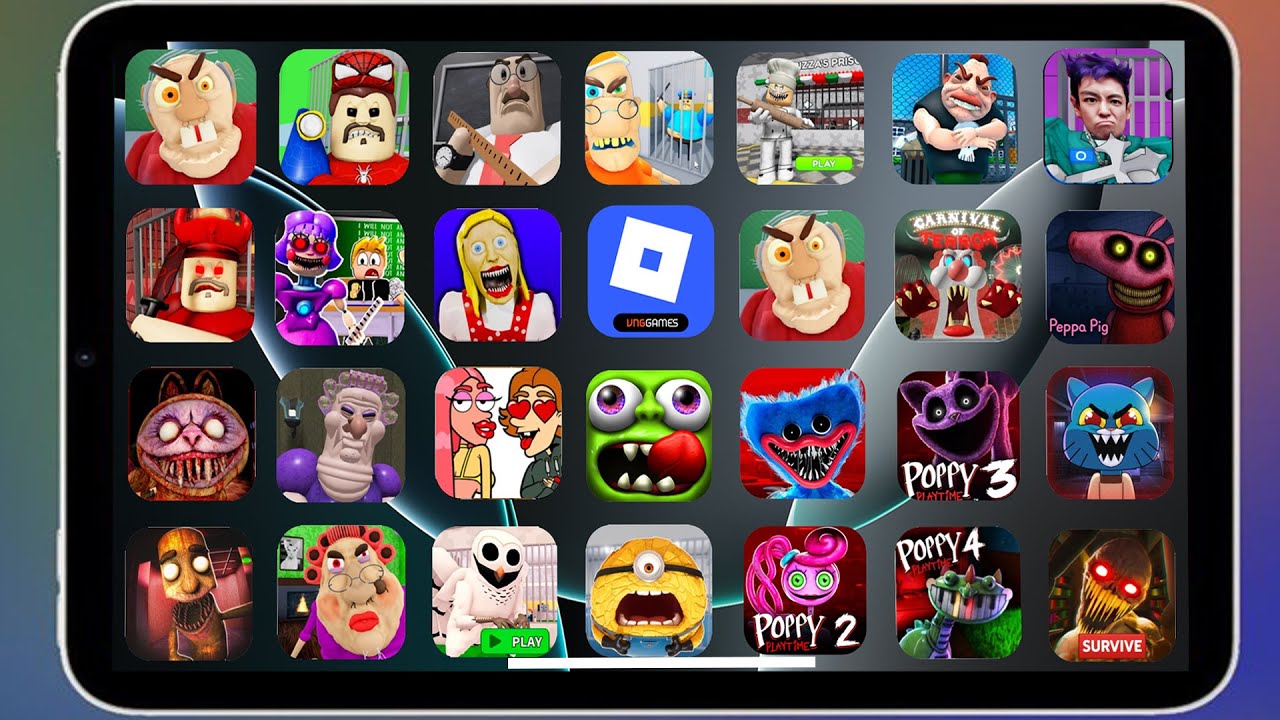 Roblox,RUN FROM GRANDPA!,Escape Bob the Dentist!,MR YUMMY'S SUPERMARKET!,Betty's Nursery!