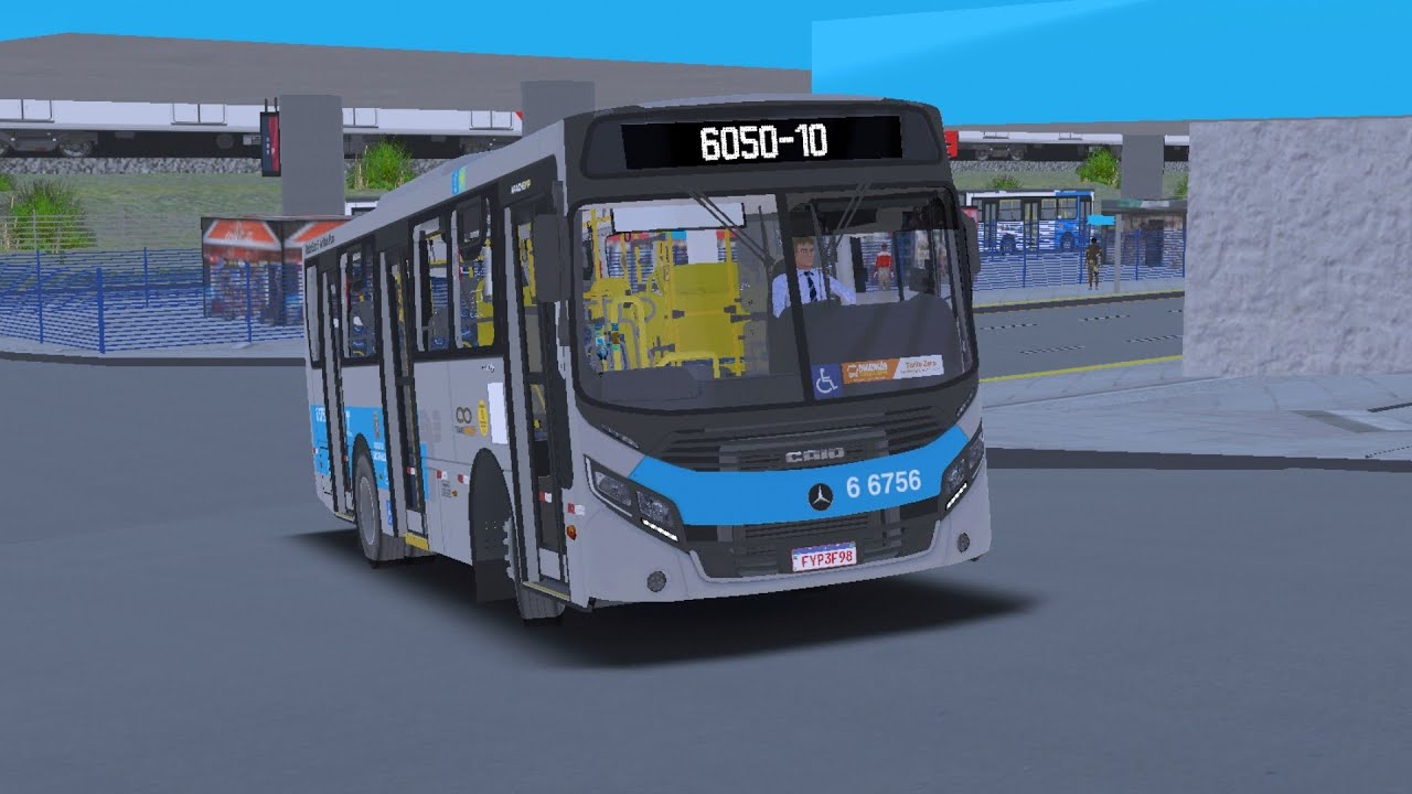 🔵 PBSU | Mapa Grajaú city v2 | Linha 6050-10 | Volta | Caio Apache Vip IV Midi MB OF-1519 Bluetec 5 