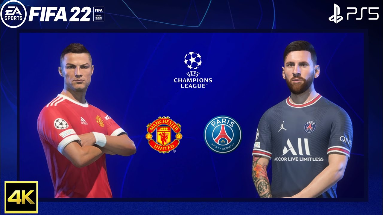 FIFA 22 PS5 | &laquo;Манчестер Юнайтед&raquo; против &laquo;ПСЖ&raquo; | Лига чемпионов УЕФА | Геймплей в 4K