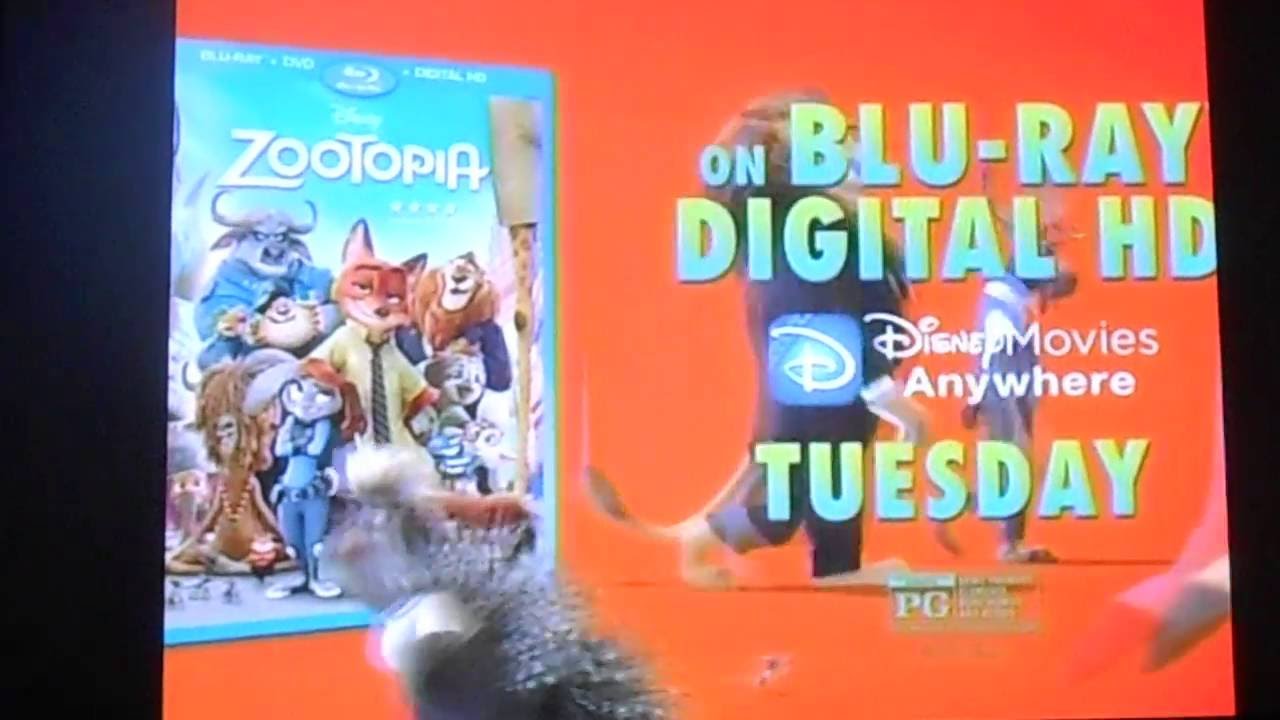 Zootopia DVD commercial