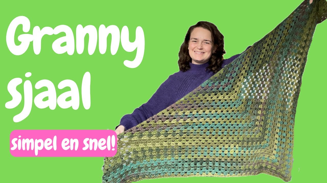 Haak deze leuke granny sjaal, gemakkelijk en snel patroon