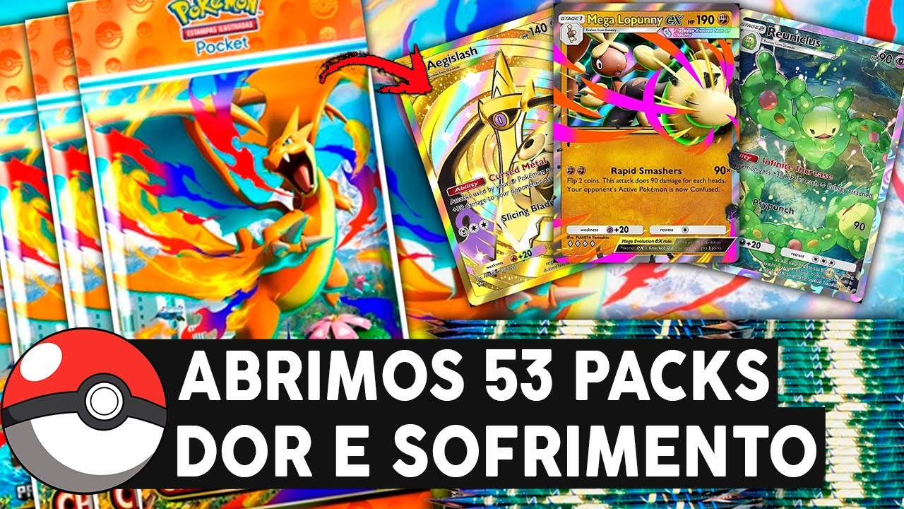 ABERTURA DE 53 PACOTES CHAMA CARMESIM!! DEU MUITO BOM?? | POKEMON TCG POCKET