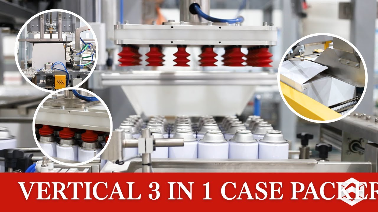 WIN-WIN PACK Vertical 3-in-1 Case Packer | Automatic Carton Forming, Packing & Sealing #casepacker
