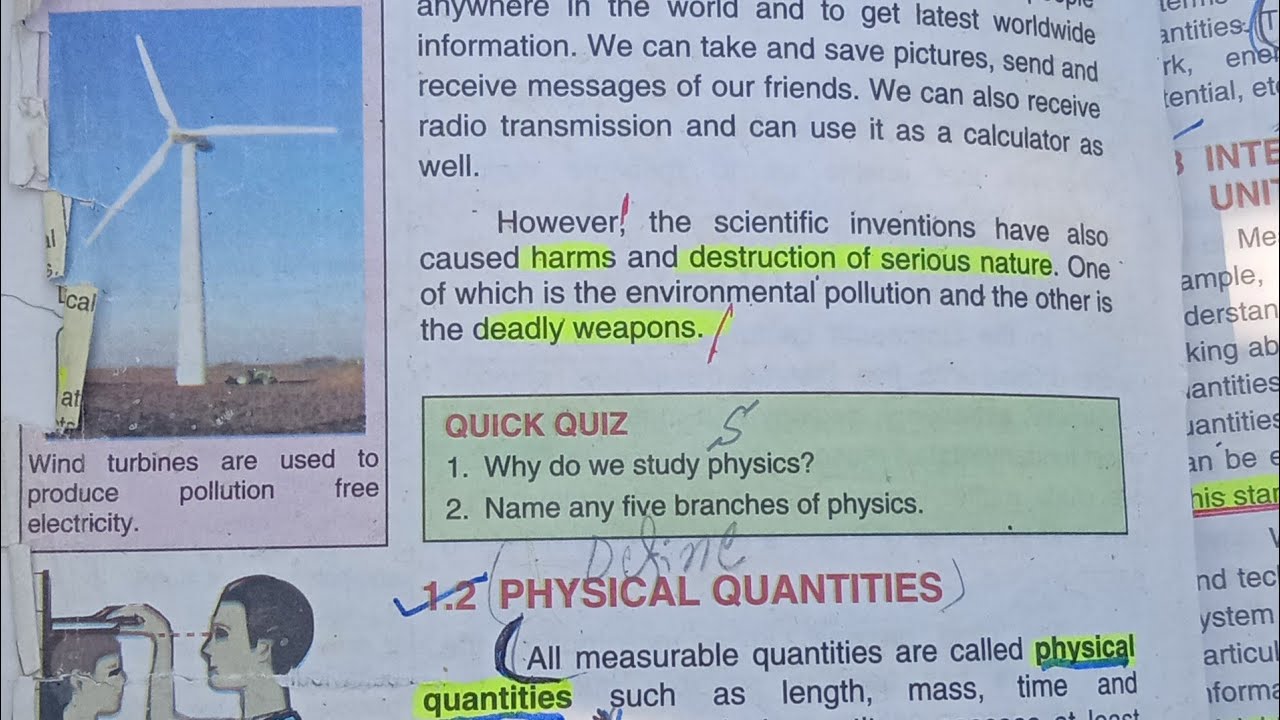 class 9 Physics Unit 1|| complete CH plus imp|| Short and long Questions