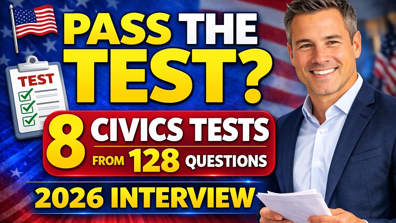 Practice with 8 Civics Tests from the 128 Questions for the 2026 US Citizenship Interview