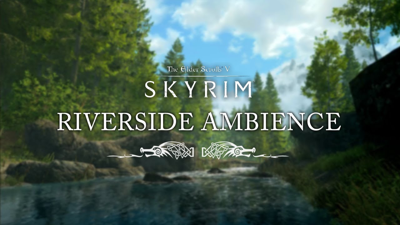 Skyrim Riverside Ambience | Peaceful Nature Only Sounds | Sleep, Study, Relax | 3 Hours