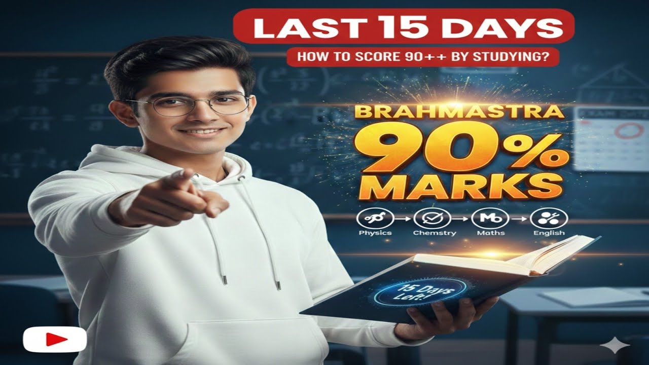 Last 15 Days Board Exam Strategy 🔥 | 90%+ Marks Ka Brahmastra Study Plan 2026