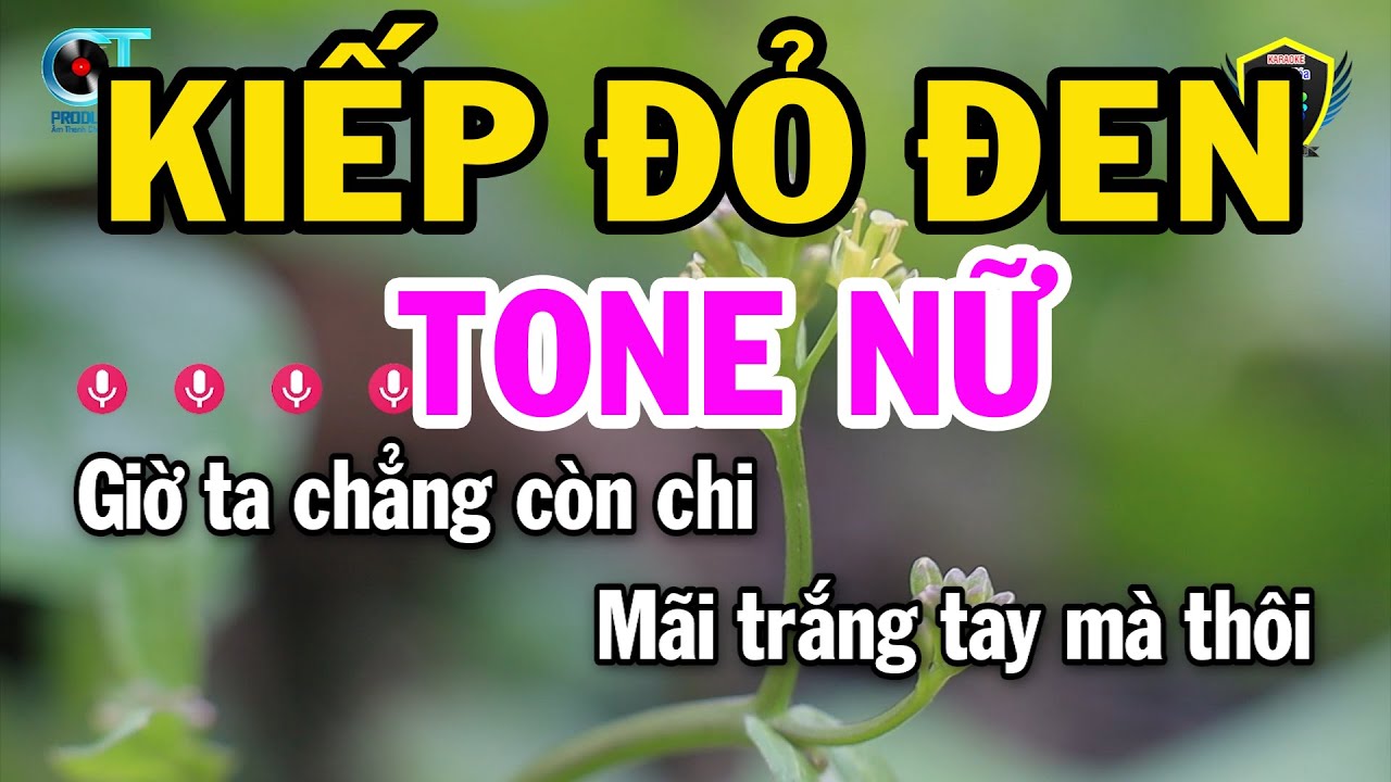 Karaoke Kiếp Đỏ Đen Tone Nữ ( Fa Thứ ) Nhạc Trẻ 8x 9x Beat 2023 | Karaoke Bách Hóa