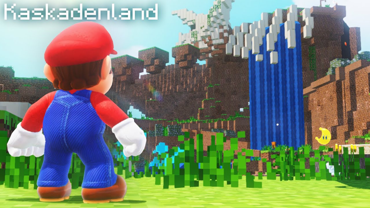 Mario Odyssey, aber mit MINECRAFT Texturen!