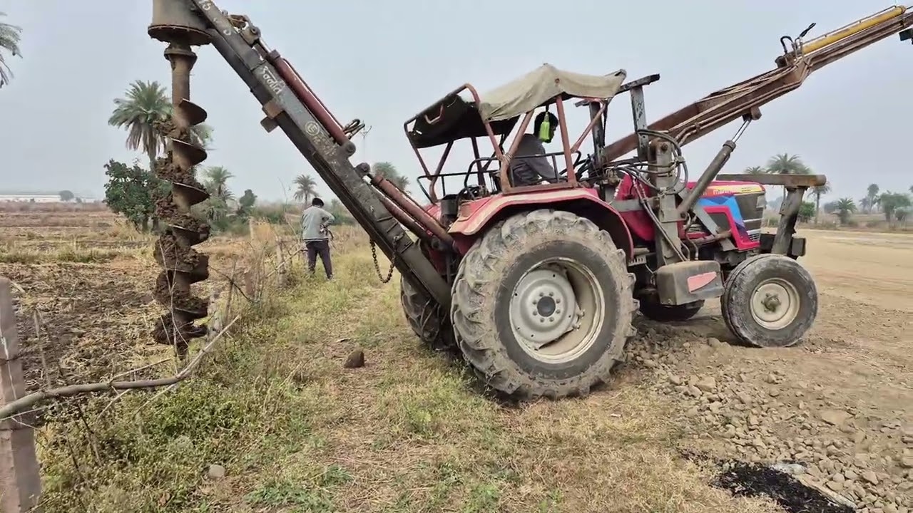 Electric pole machine in Mahindra Arjun novo 605di 