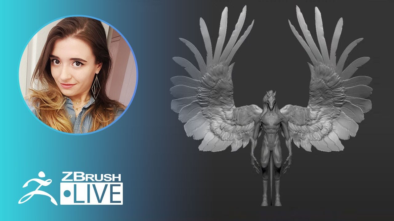 Design a Bipedal Pegasus in ZBrush #withme ! - Ashley A. Adams 